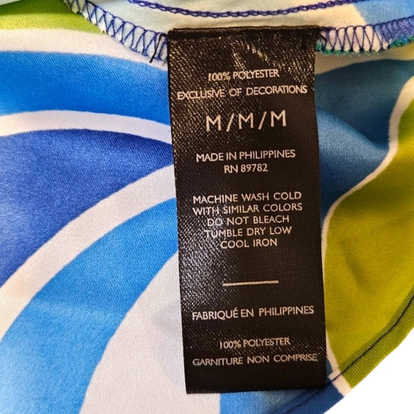 NWT Wm Natori Spaghetti Strap Tank Top SzM Whimsi Colorful Spring Vacation Silky - Picture 6 of 10